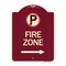 Signmission No Parking Symbol and Right Arrow Heavy-Gauge Aluminum Architectural Sign, 24" x 18", BU-1824-24654 A-DES-BU-1824-24654 - alternate 1